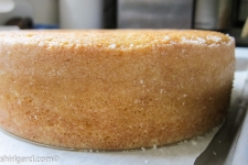 Smooth Sides of Baked Creamy White Shortcake