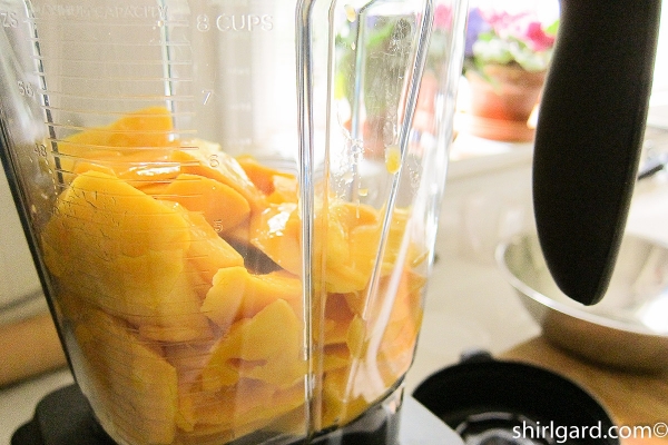 Puréeing Fresh Mangoes