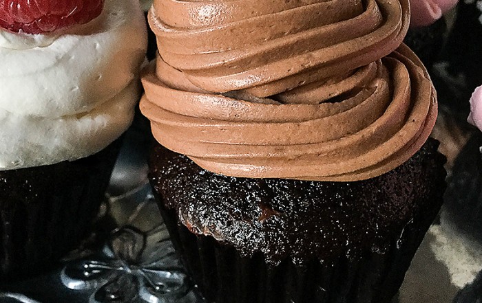 Chocolate Mint Swirl: Devil's Food Cupcake