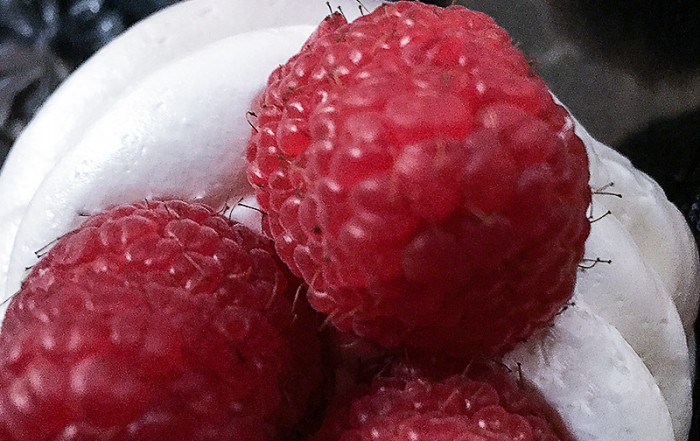 Three Raspberries: Devil's Food Cupcake